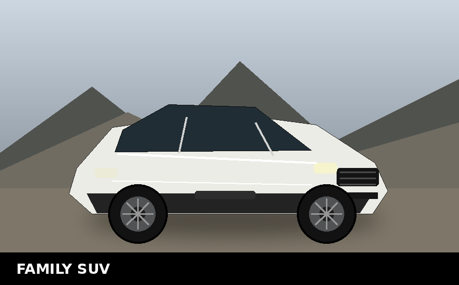 Unbranded white family SUV